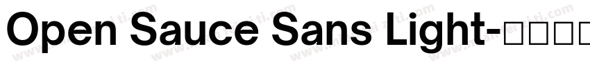 Open Sauce Sans Light字体转换